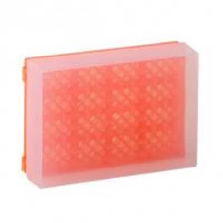 Bio Plas Bio Plas 0032F 96 Well Preparation Rack W Cover - 5 pk - Fluorescent Orange 0032F